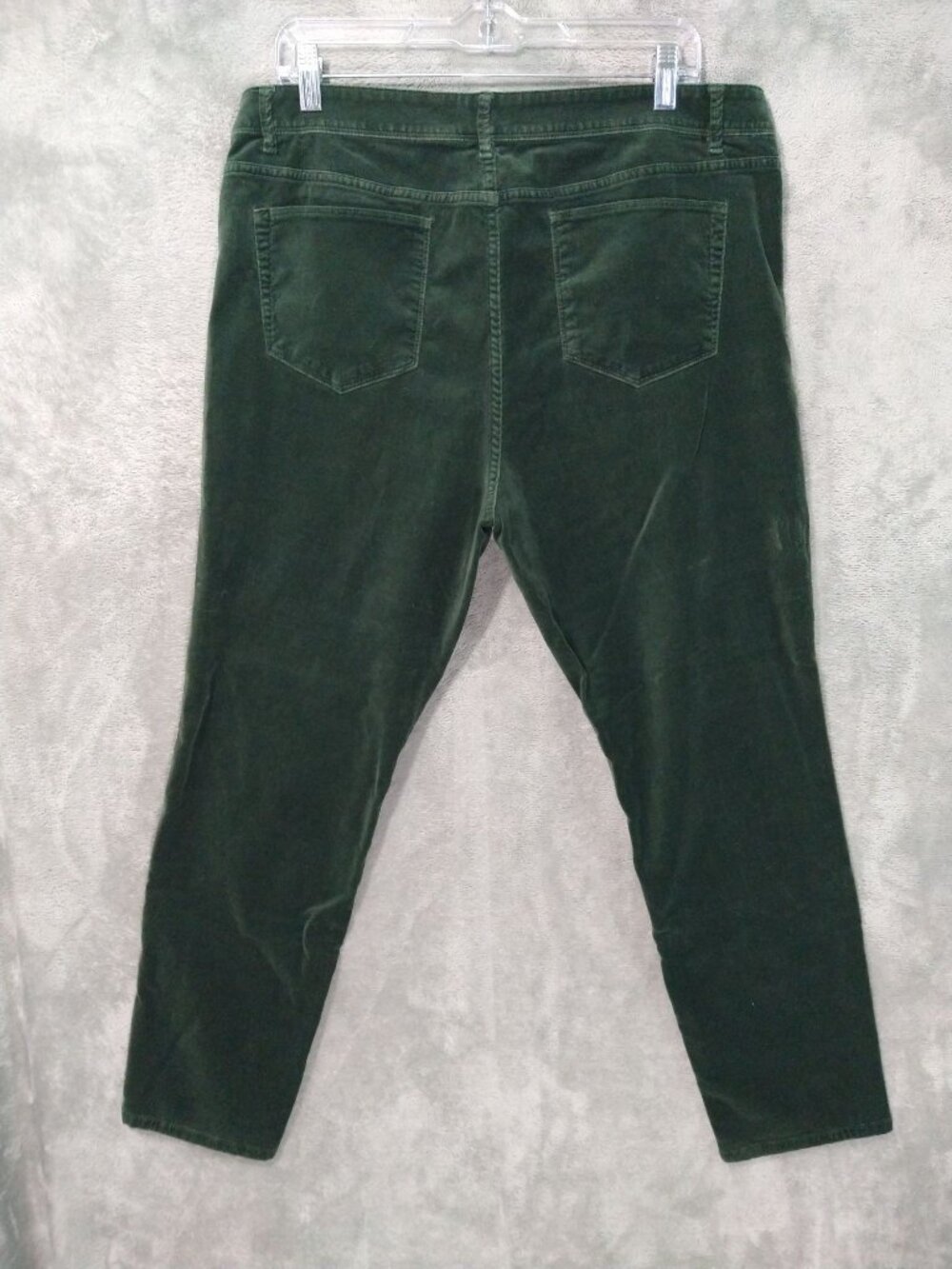 J Jill Pants Womens 16 Green Velvet Skinny High Rise 5 Pocket Stretch Cotton - Picture 2 of 10